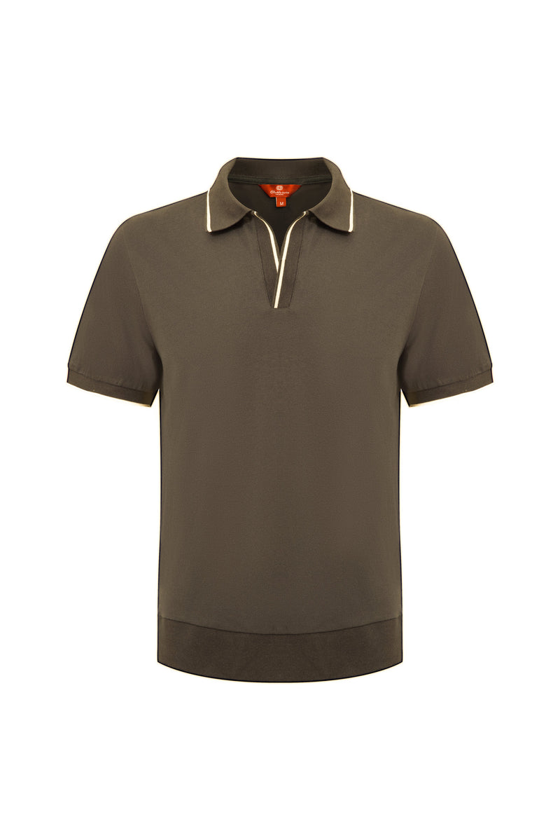 Open collar-Olive