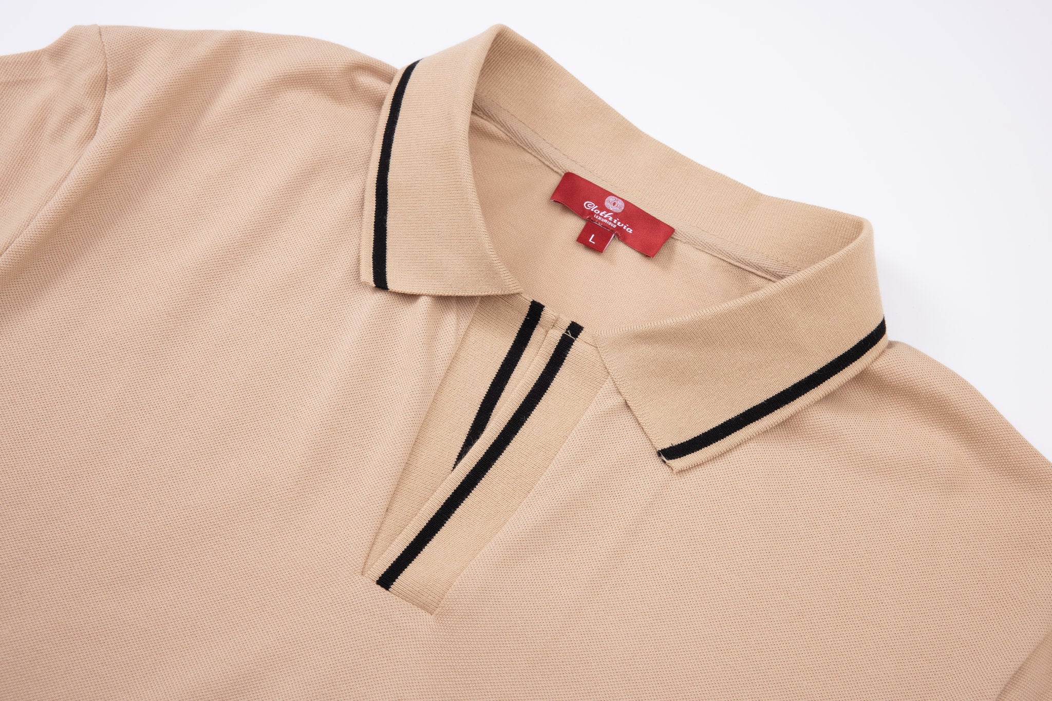 open collar -Tan