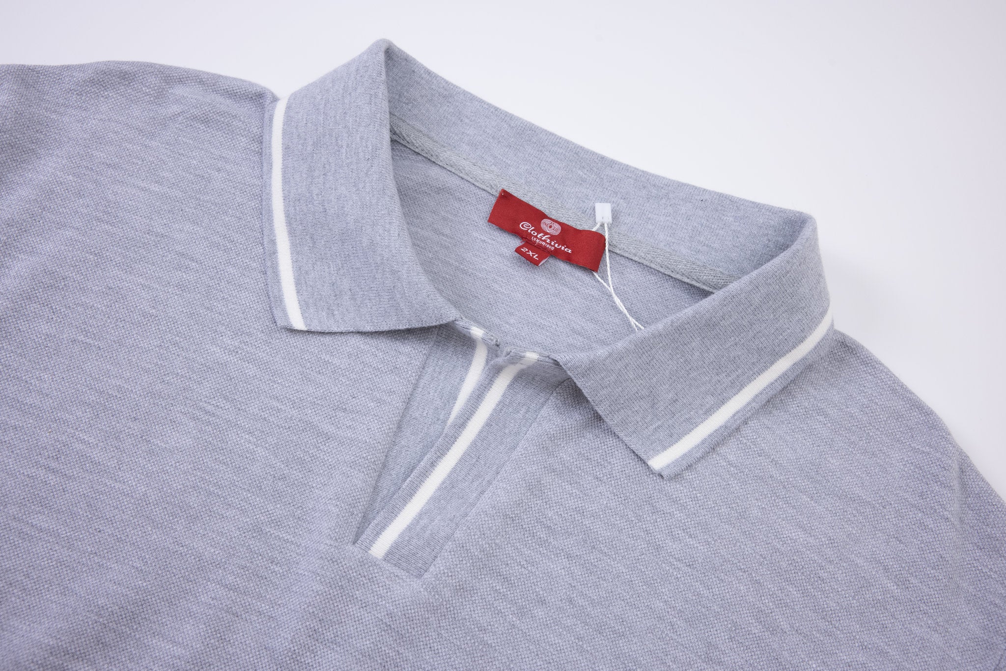 open collar -Light-Gray