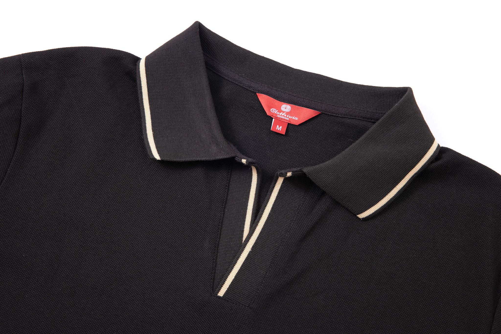 open collar -Black