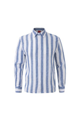 Linen Long Sleeves / stripe-Blue/White