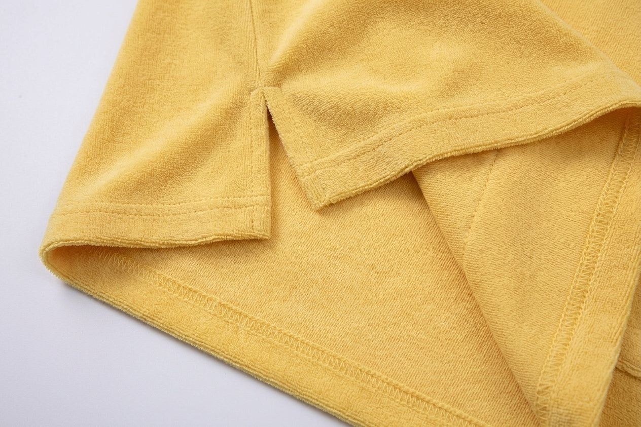 Towel hoodie yellow