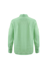 Linen Long Sleeves-Pastel-Mint