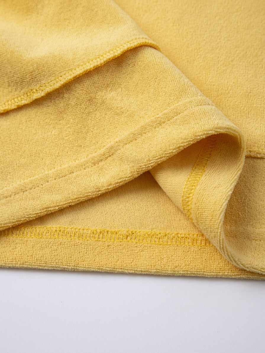 Towel hoodie yellow