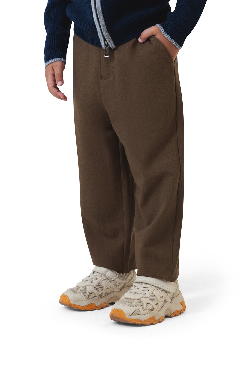 Kid's tailored  trousers coffee bean