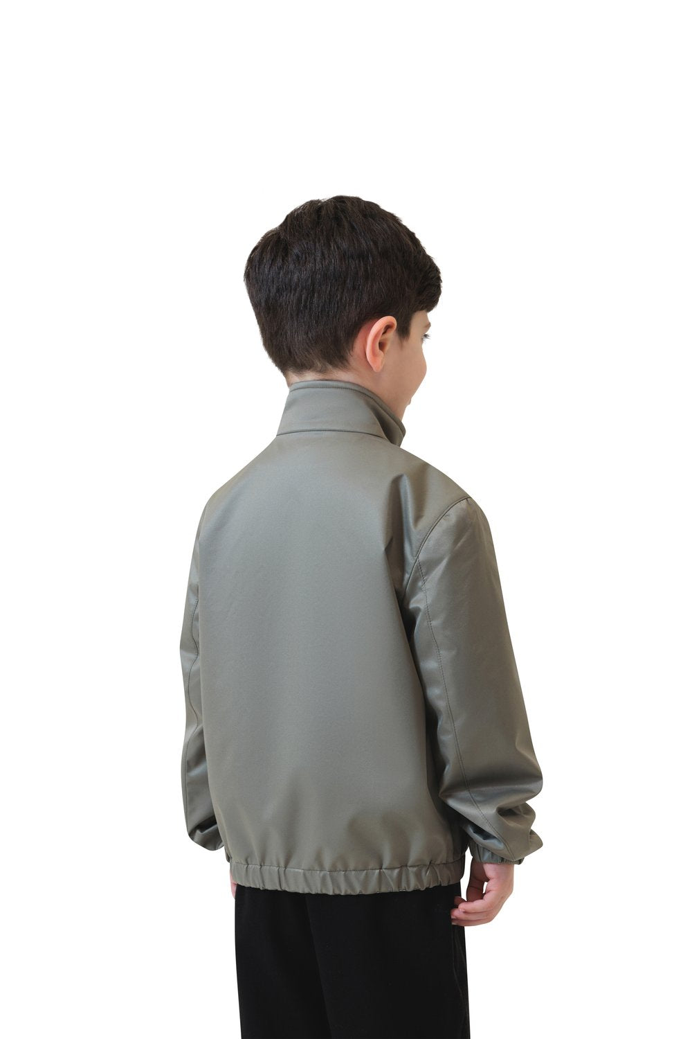 Kid's regent reversible bomber velvet sage