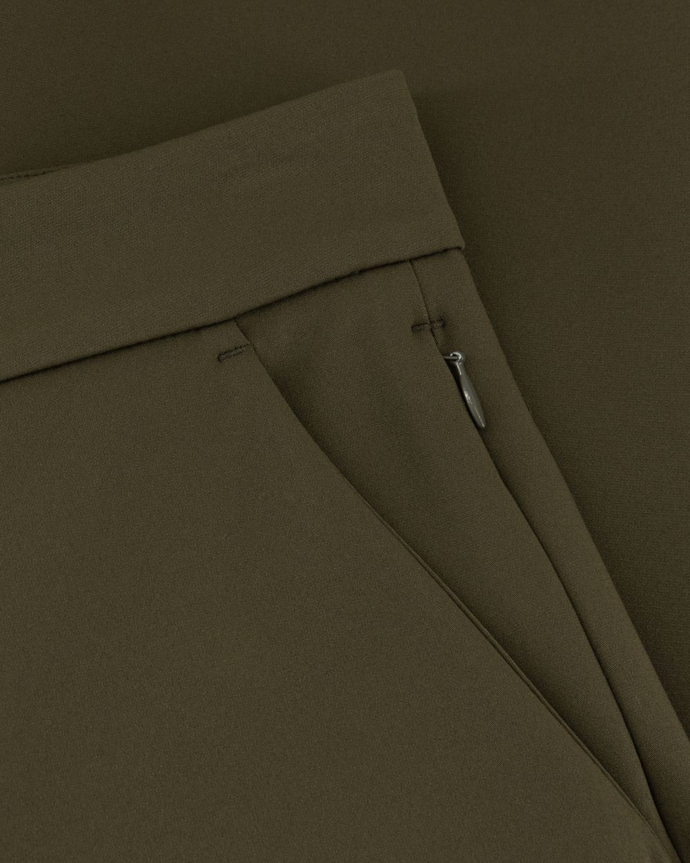 Compact nylon trousers fog olive