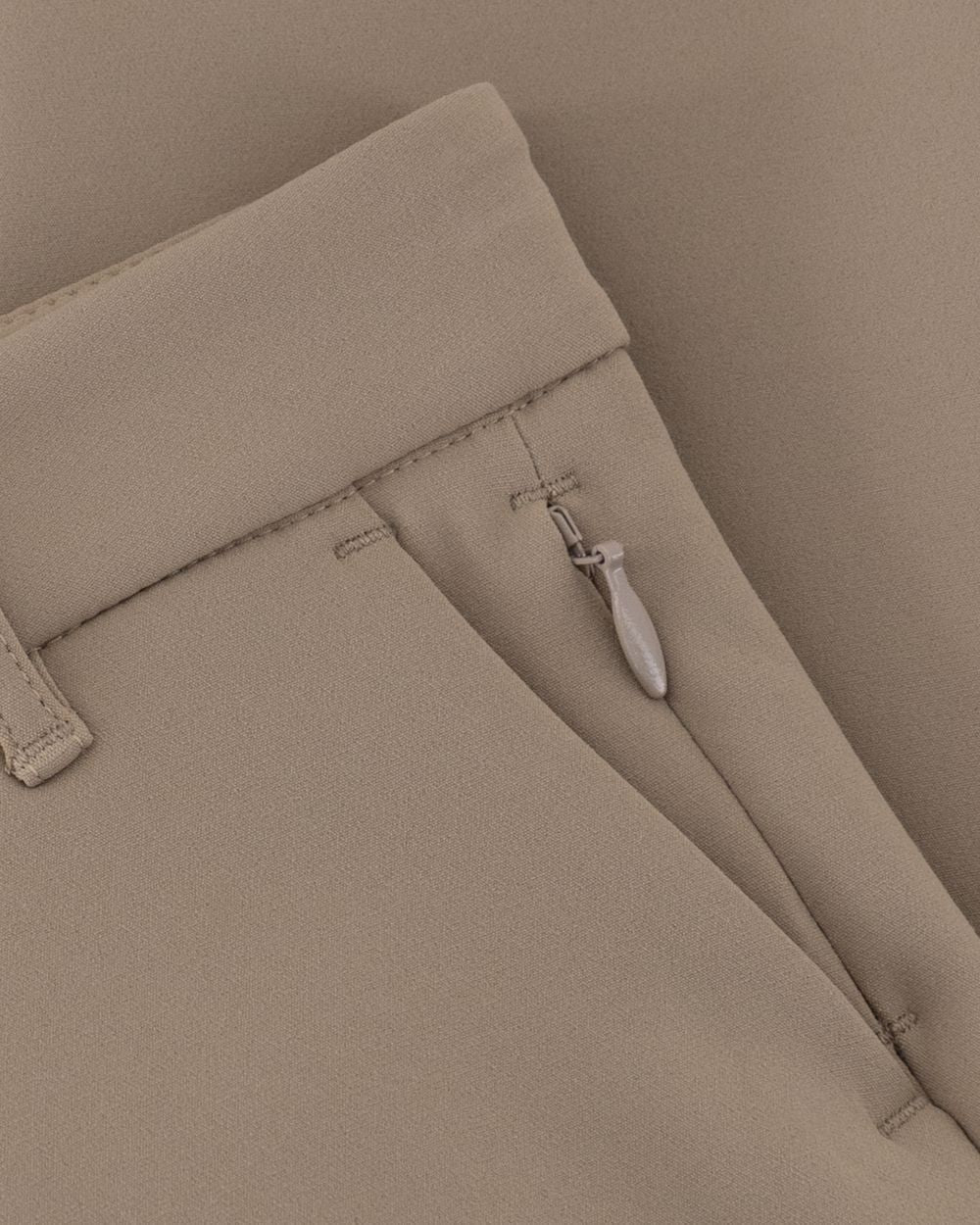 Kid's compact nylon trousers camel beige