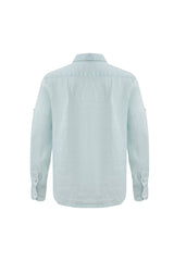 Linen Long Sleeves-Baby-Blue