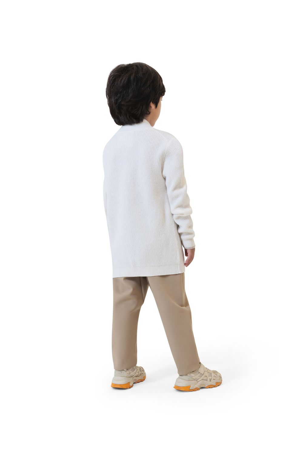 Kid's compact nylon trousers camel beige