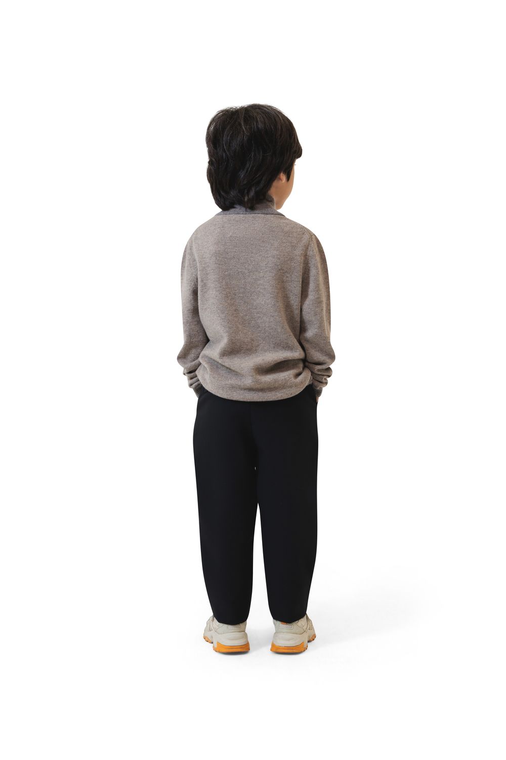 Kid's compact nylon trousers carbon black