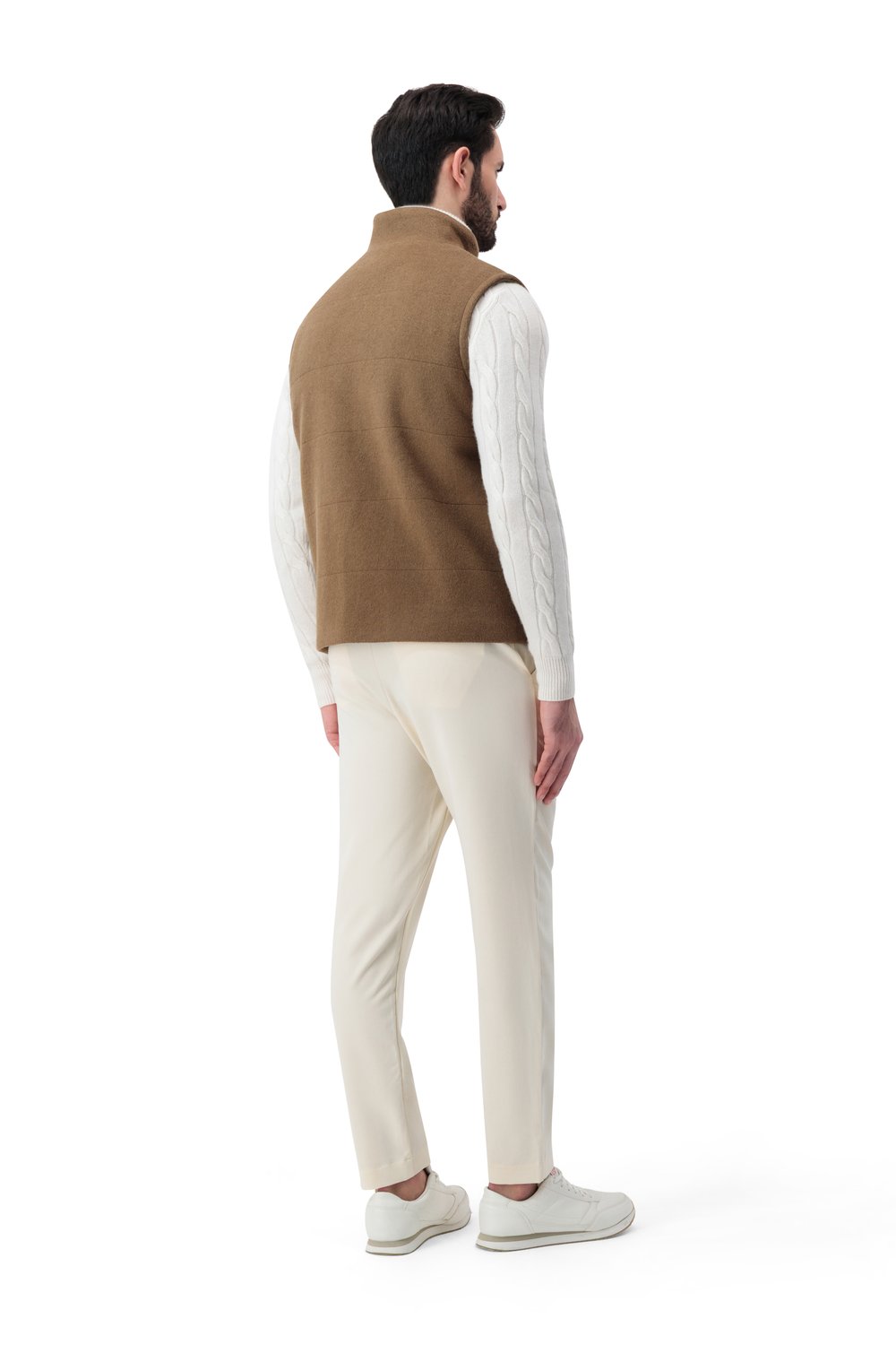 Sereno wool vest caffè taupe