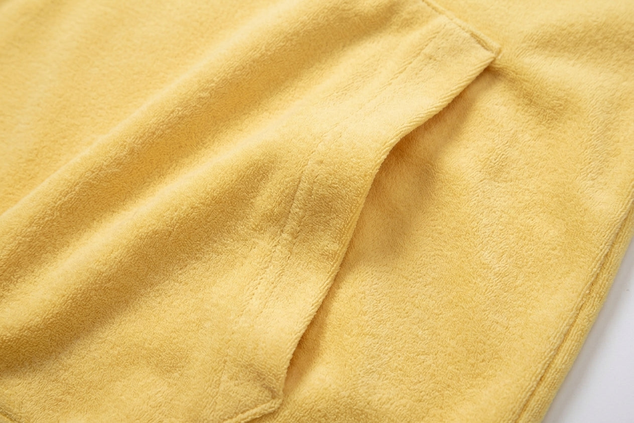 Towel hoodie yellow