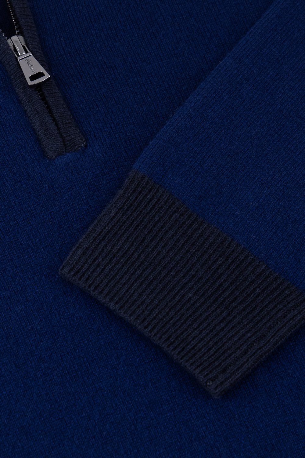 Half zip merino wool sweater bay 
 dark ink