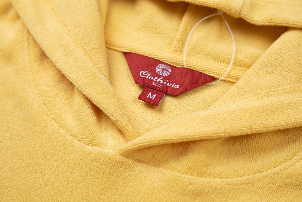 Towel hoodie yellow
