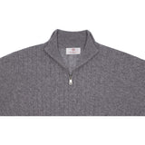 Cashmere Quarter Zip-Grey