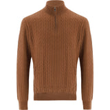 Cashmere Quarter Zip-Brown