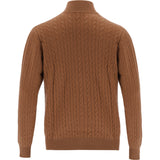 Cashmere Quarter Zip-Brown