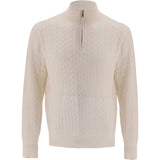 Cashmere Quarter Zip-Ivory