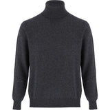 Cashmere High Neck-Charcoal