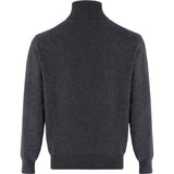 Cashmere High Neck-Charcoal