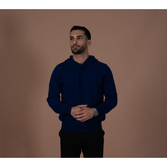 Cashmere Hoodie-Navy