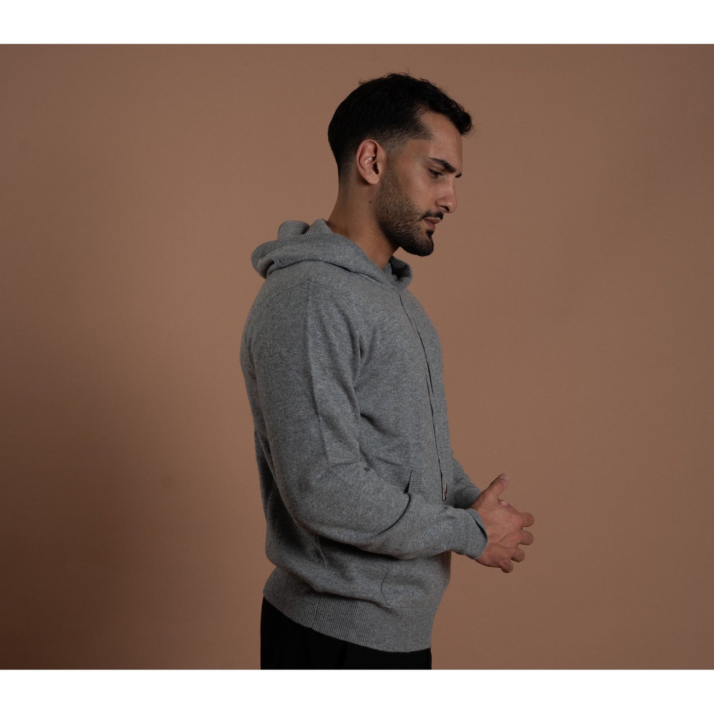 Cashmere Hoodie-Grey