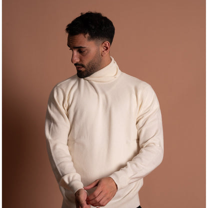 Cashmere High Neck-Ivory