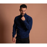 Cashmere High Neck-Navy