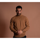 Cashmere High Neck-Brown