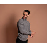 Cashmere High Neck-Grey