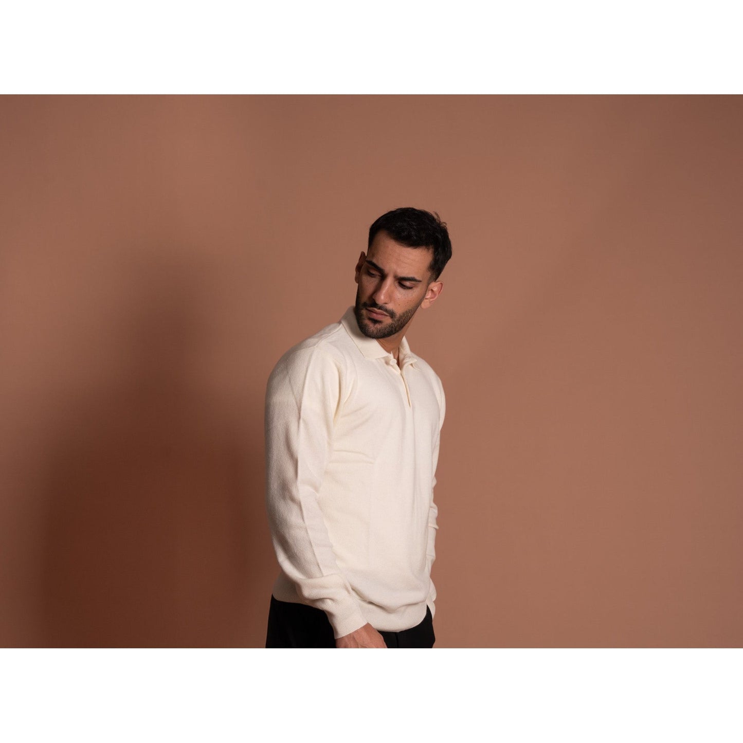 Cashmere Polo-Ivory