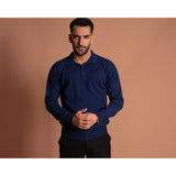 Cashmere Polo-Navy