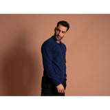 Cashmere Polo-Navy