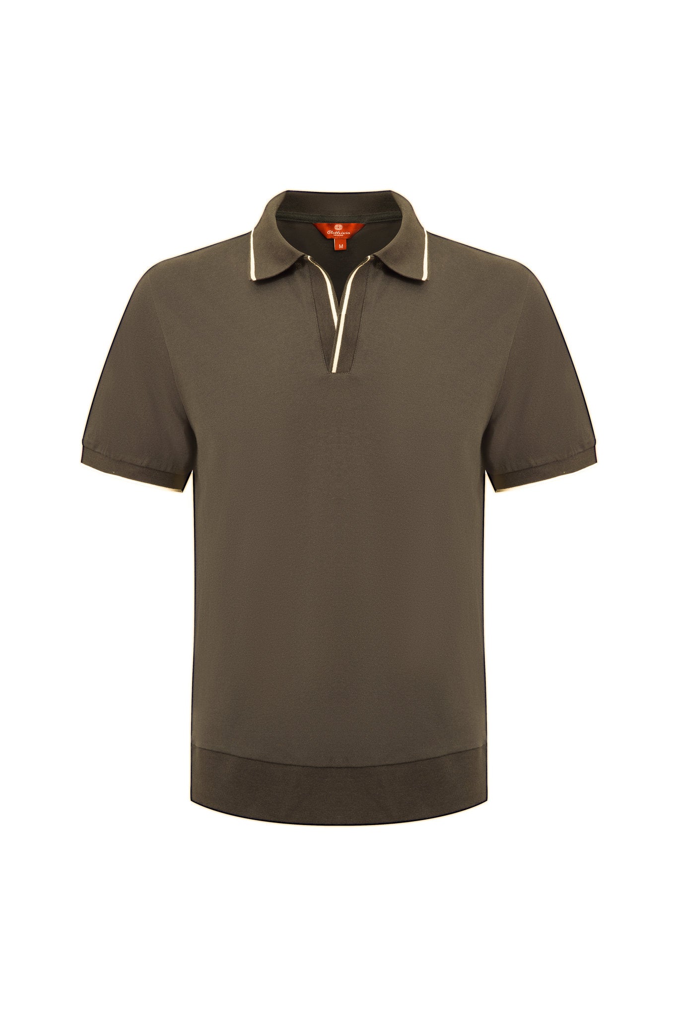 Open collar-Olive