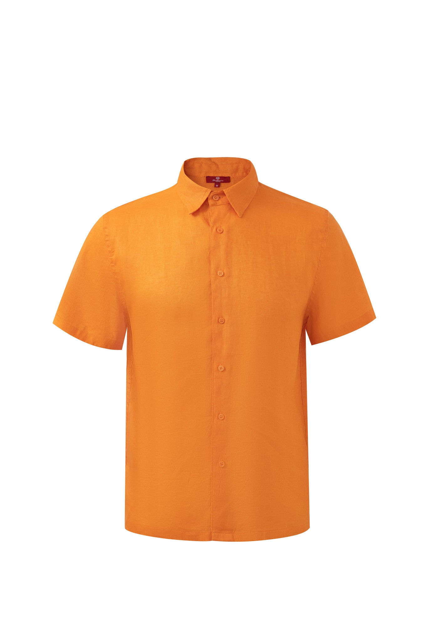 linen short sleeves -Orange