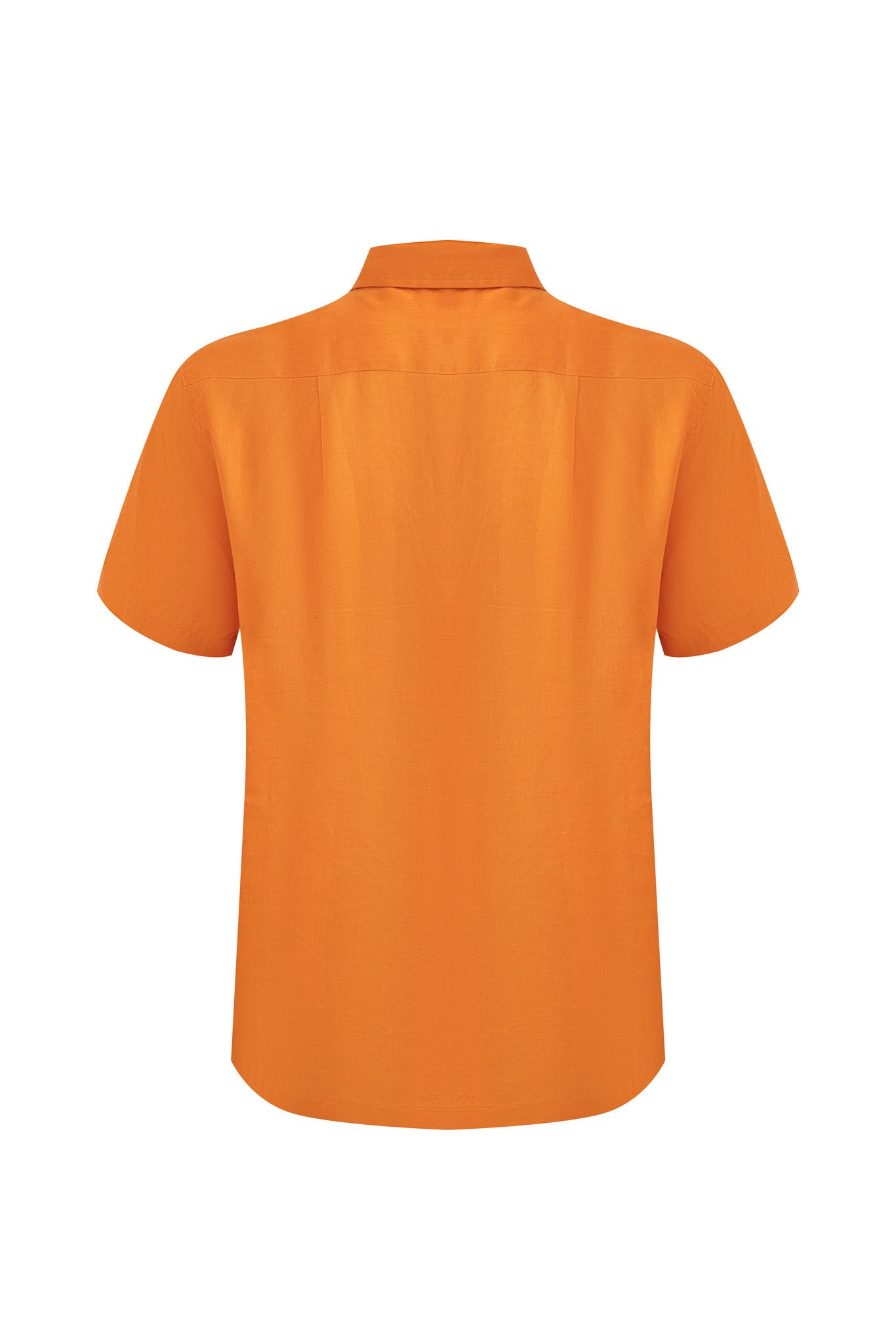 linen short sleeves -Orange