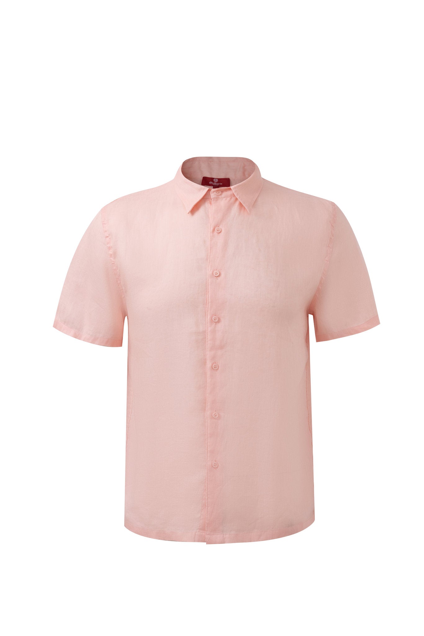 linen short sleeves -Pink