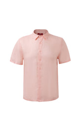linen short sleeves -Pink