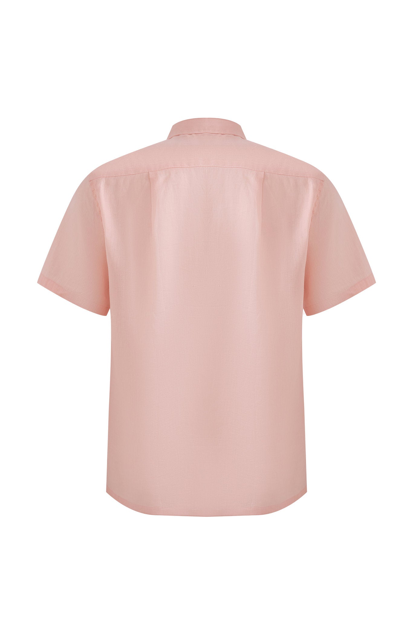 linen short sleeves -Pink