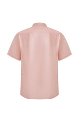 linen short sleeves -Pink