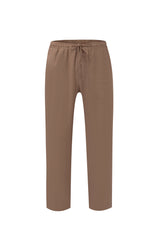 Linen Pants-Brown