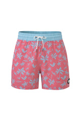 Aqua Palms Swim Shorts -Blue/Pink
