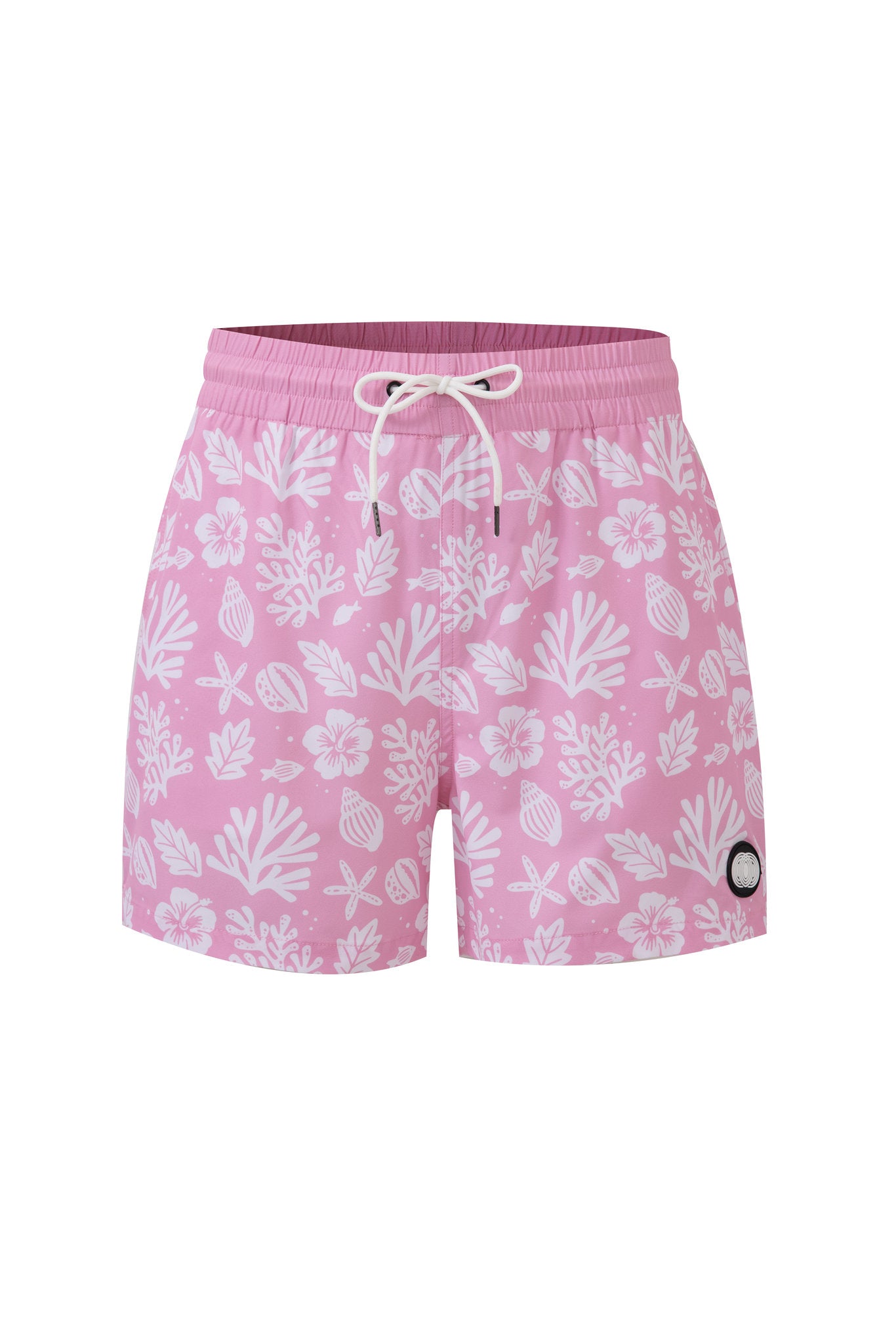 Sea Leaves Swim Short -Pink