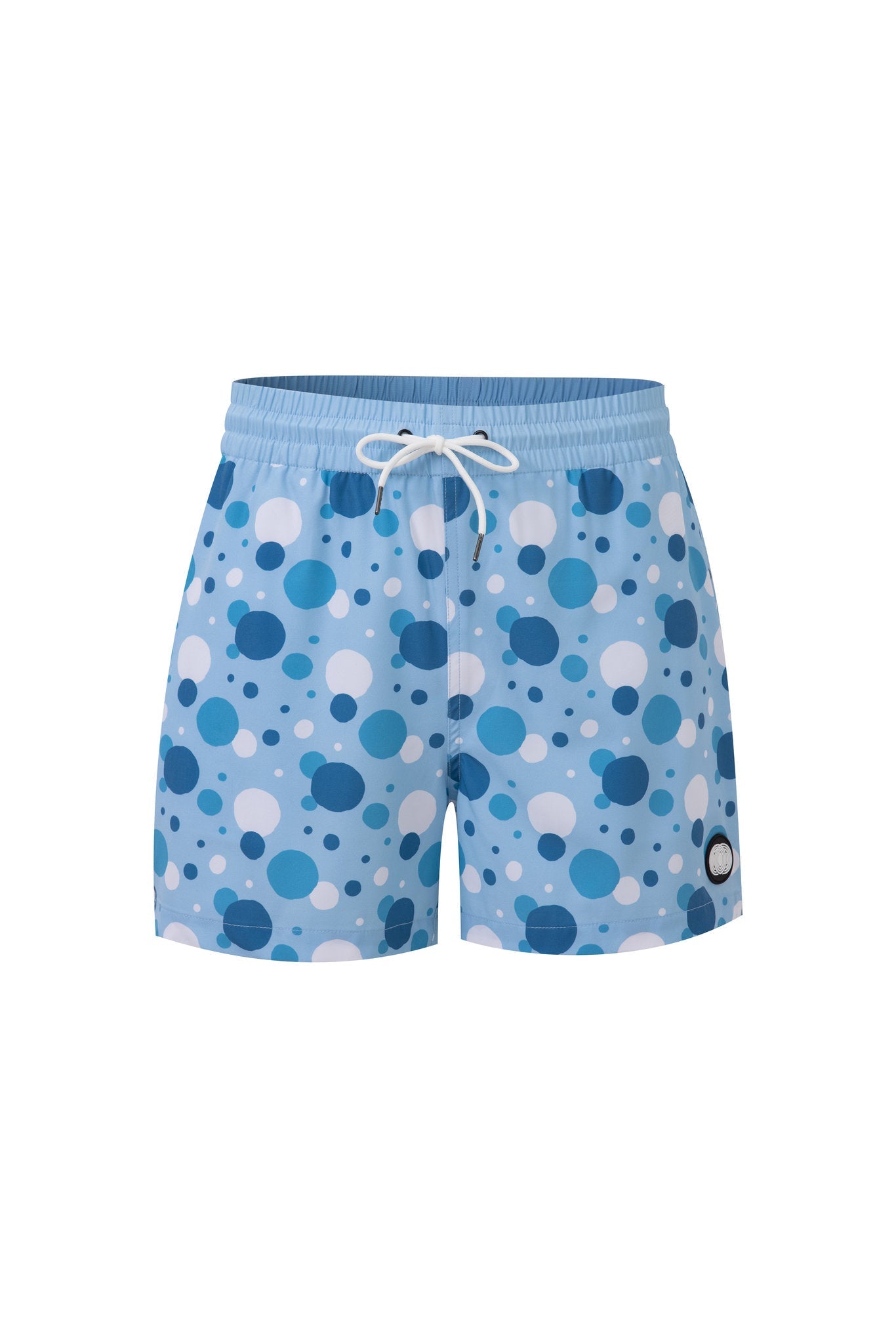 Bubble Swim Short -Light-Blue × linen short sleeves -Pink — Combo Look