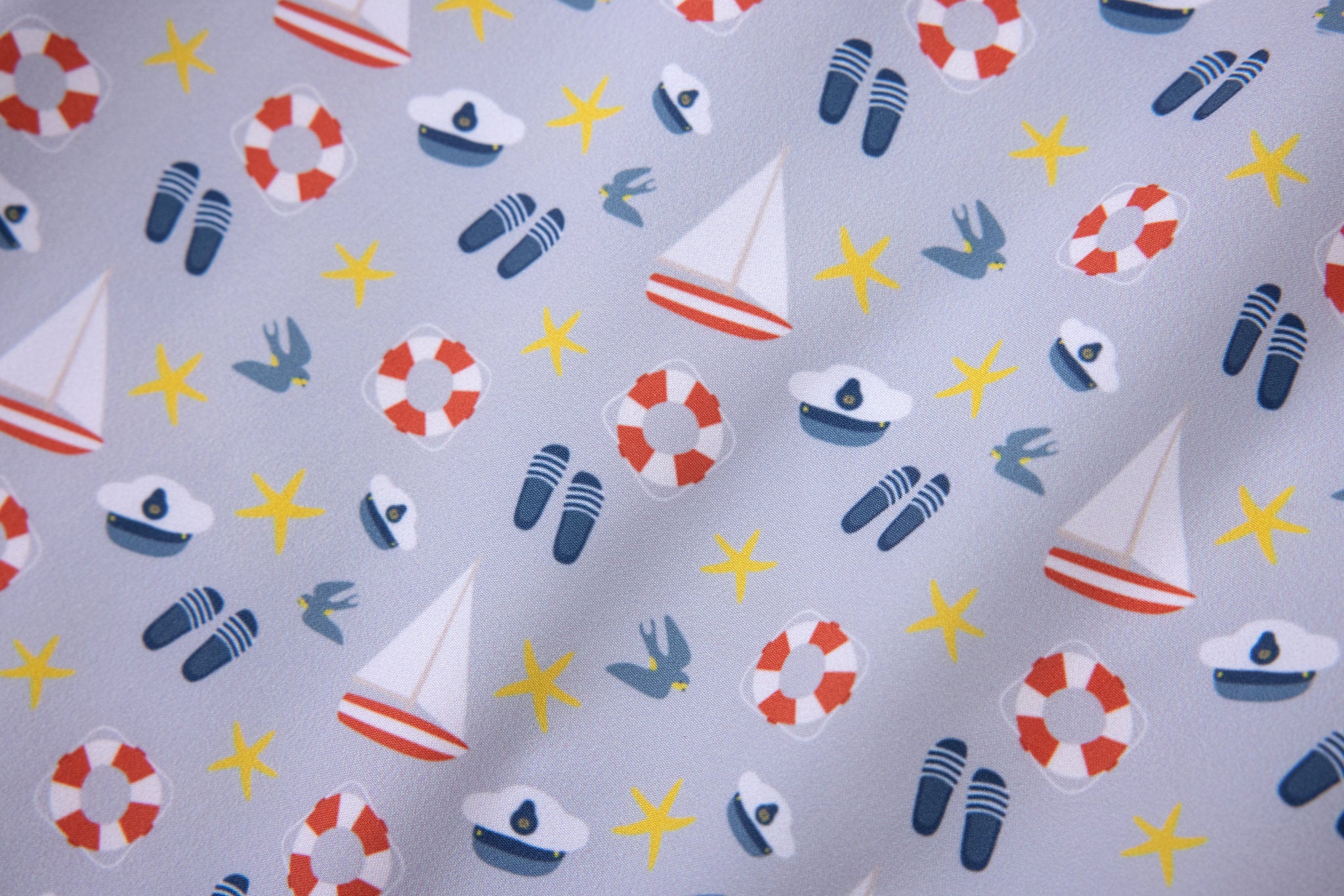 Nautical Swim Shorts -Gray
