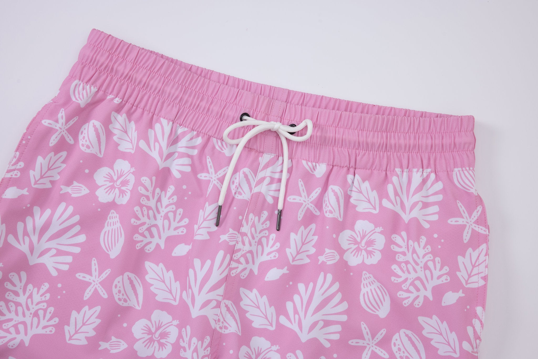 Sea Leaves Swim Short -Pink