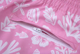 Sea Leaves Swim Short -Pink