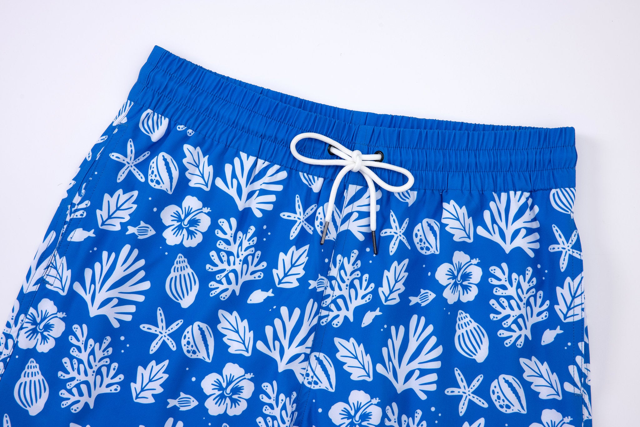 Sea Leaves Swim Short -Blue