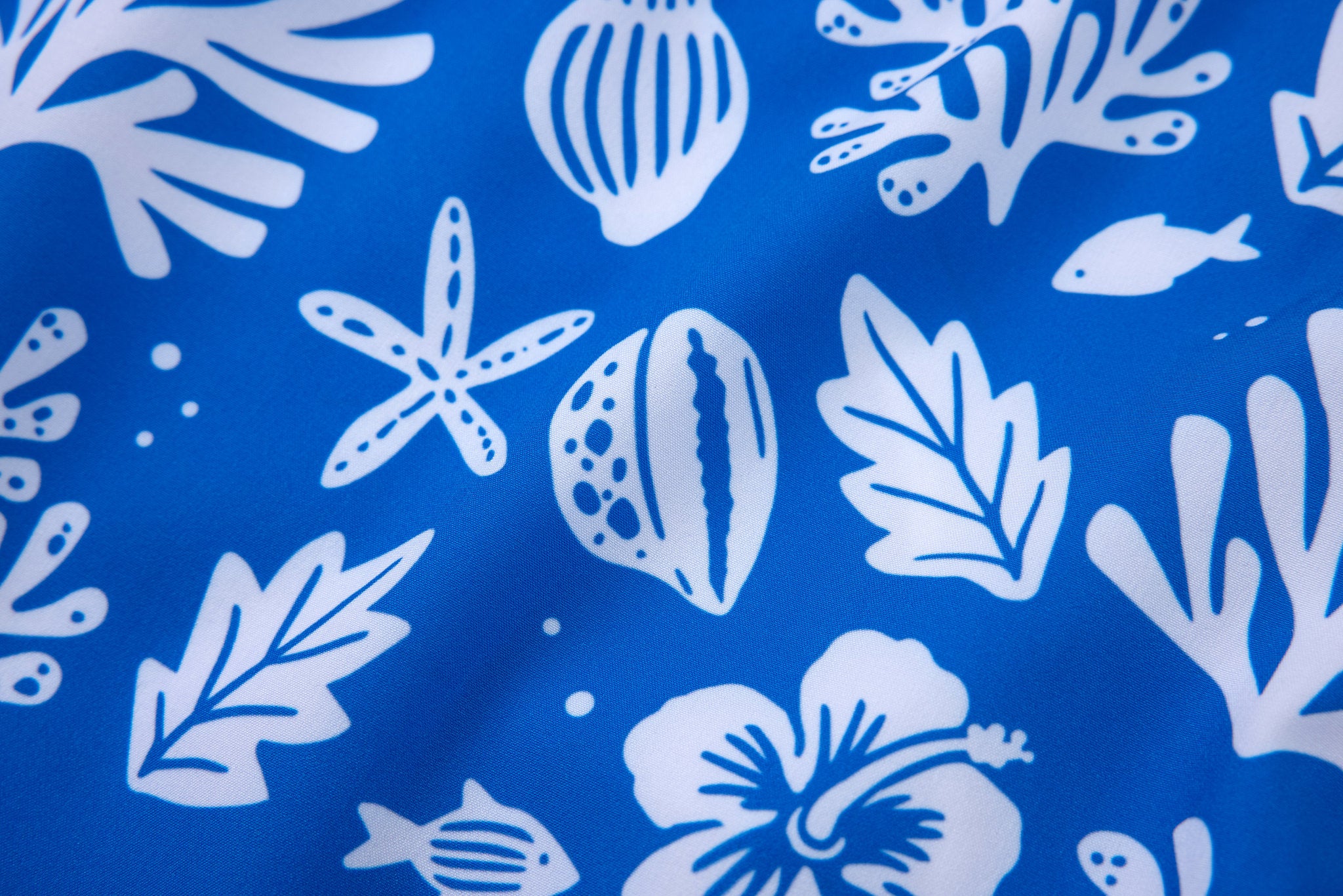 Sea Leaves Swim Short -Blue